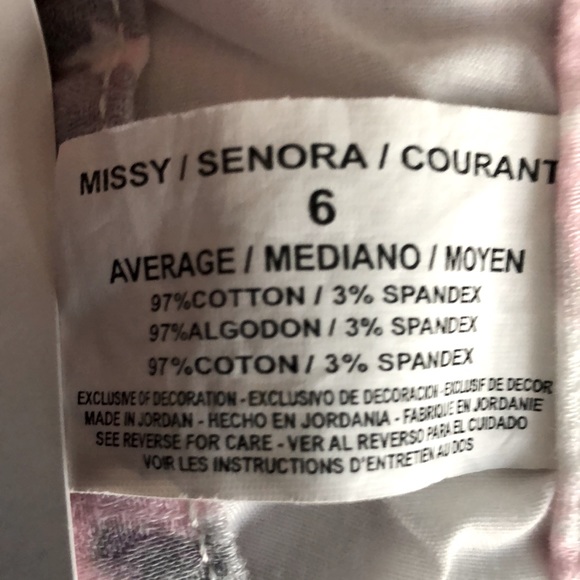 SZ 6 NWOT SOFT PRINT Gloria Vanderbilt Amanda GREAT SUMMER PANTS. LINEN LOOK - Picture 5 of 7